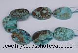 CAG9413 15.5 inches 40*50mm - 42*55mm freeform ocean agate beads