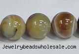 CAG942 16 inches 18mm round madagascar agate gemstone beads