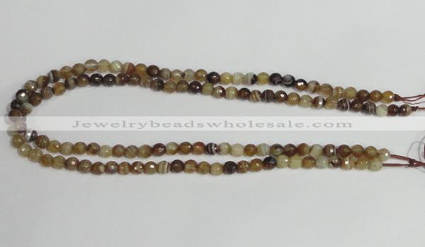 CAG944 16 inches 6mm faceted round madagascar agate gemstone beads