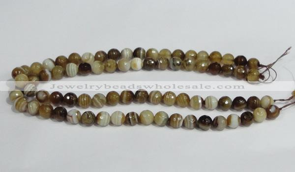 CAG946 16 inches 10mm faceted round madagascar agate gemstone beads