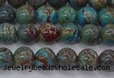 CAG9472 15.5 inches 6mm round blue crazy lace agate beads