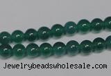 CAG953 15.5 inches 6mm round green agate gemstone beads wholesale