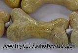 CAG9537 15.5 inches 22*40mm - 25*45mm bone chrysanthemum agate beads