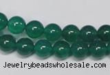 CAG954 15.5 inches 8mm round green agate gemstone beads wholesale