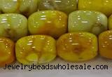 CAG9547 15.5 inches 13*18mm drum dragon veins agate beads