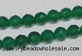 CAG955 15.5 inches 8mm faceted round green agate gemstone beads