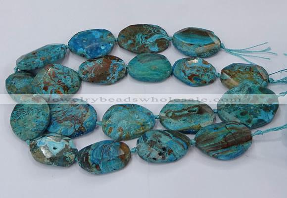 CAG9552 15.5 inches 25*35mm - 30*40mm freeform ocean agate beads