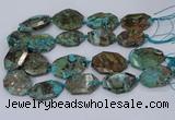 CAG9553 15.5 inches 25*35mm - 30*45mm freeform ocean agate beads