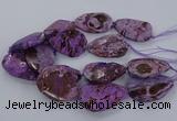 CAG9555 15.5 inches 40*50mm - 40*55mm freeform ocean agate beads