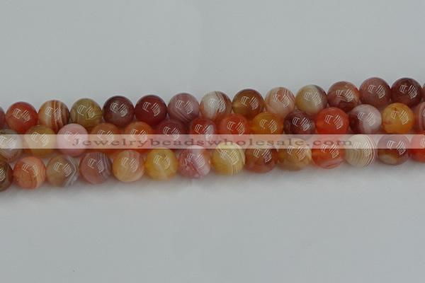 CAG9564 15.5 inches 12mm round red botswana agate gemstone beads