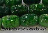 CAG9569 15.5 inches 13*18mm drum dragon veins agate beads