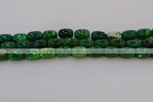 CAG9569 15.5 inches 13*18mm drum dragon veins agate beads