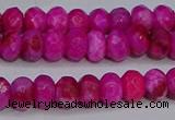 CAG9574 15.5 inches 4*6mm faceted rondelle crazy lace agate beads