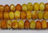 CAG9586 15.5 inches 5*8mm faceted rondelle crazy lace agate beads