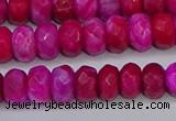 CAG9590 15.5 inches 5*8mm faceted rondelle crazy lace agate beads