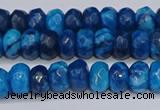 CAG9593 15.5 inches 5*8mm faceted rondelle crazy lace agate beads