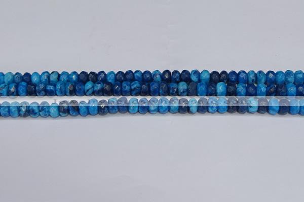 CAG9593 15.5 inches 5*8mm faceted rondelle crazy lace agate beads