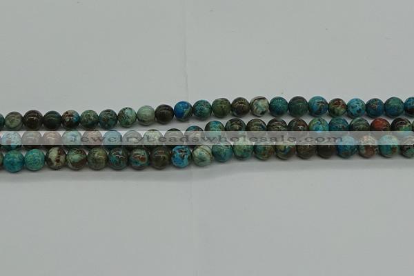 CAG9600 15.5 inches 6mm round ocean agate gemstone beads wholesale