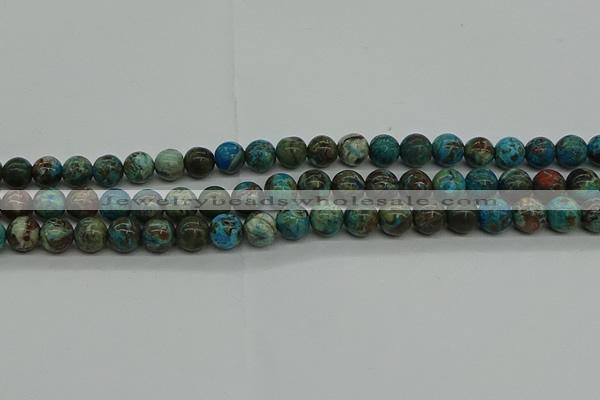 CAG9601 15.5 inches 8mm round ocean agate gemstone beads wholesale