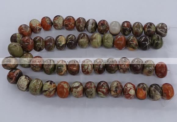 CAG9608 15.5 inches 15*20mm rondelle ocean agate gemstone beads