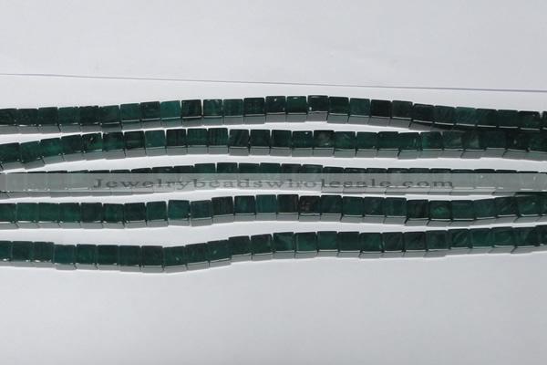 CAG961 15.5 inches 8*8mm cube green agate gemstone beads wholesale