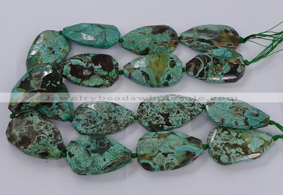 CAG9619 15.5 inches 30*45mm - 35*50mm freeform ocean agate beads