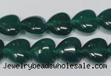 CAG962 15.5 inches 12*12mm heart green agate gemstone beads wholesale