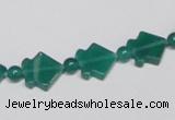 CAG963 15.5 inches 10*10mm fish green agate gemstone beads wholesale