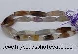 CAG9636 15.5 inches 12*45mm - 12*50mm freeform agate beads