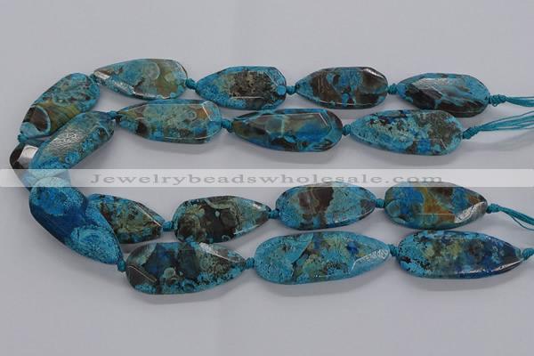 CAG9650 15.5 inches 20*40mm - 20*45mm freeform ocean agate beads