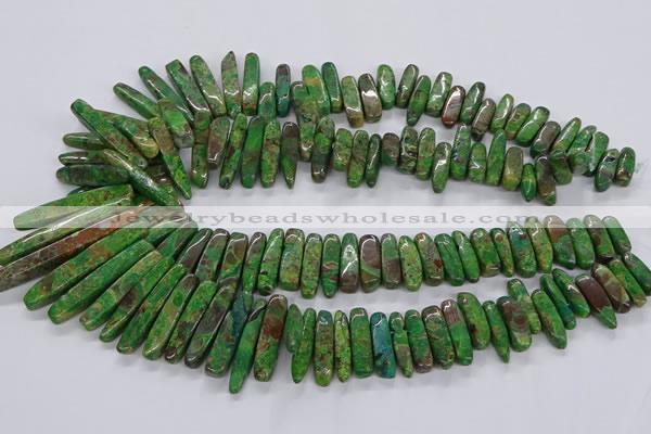 CAG9656 Top drilled 7*20mm - 9*40mm sticks ocean agate beads