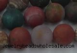 CAG9669 15.5 inches 12mm round matte ocean agate beads wholesale