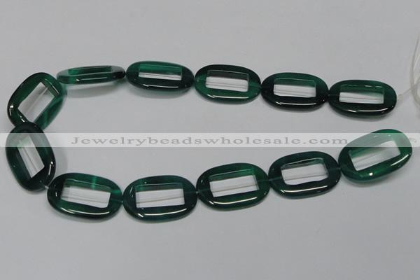 CAG967 15.5 inches 22*32mm oval green agate gemstone beads wholesale