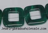 CAG968 15.5 inches 25*25mm square green agate gemstone beads wholesale