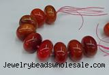 CAG9683 7.5 inches 20*35mm rondelle agate gemstone beads