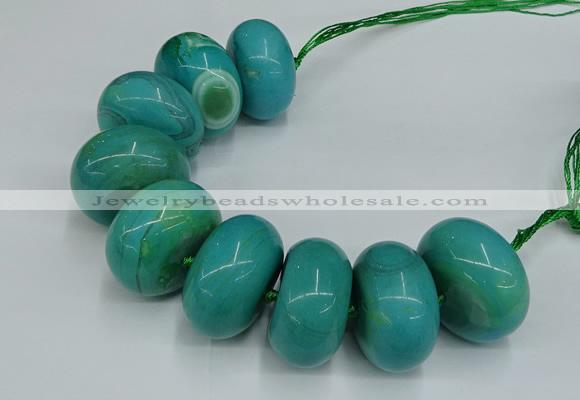 CAG9685 7.5 inches 20*35mm rondelle agate gemstone beads