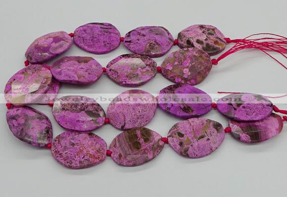 CAG9692 15.5 inches 25*35mm - 30*40mm freeform ocean agate beads