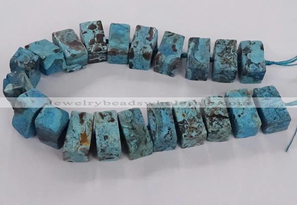 CAG9699 15.5 inches 15*28mm - 17*30mm cuboid ocean agate beads