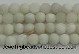 CAG9700 15.5 inches 4mm round matte grey agate beads wholesale