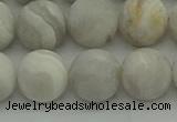 CAG9704 15.5 inches 12mm round matte grey agate beads wholesale