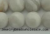 CAG9705 15.5 inches 14mm round matte grey agate beads wholesale