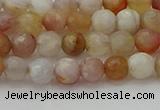 CAG9718 15.5 inches 4mm faceted round colorful agate beads