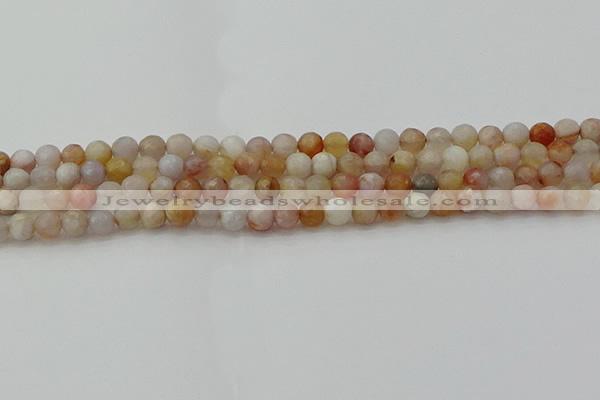 CAG9719 15.5 inches 6mm faceted round colorful agate beads wholesale