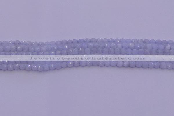 CAG9728 15.5 inches 4mm faceted round blue lace agate beads