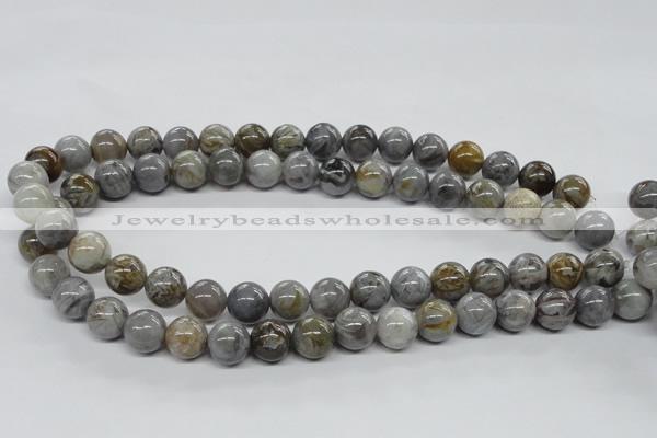 CAG974 15.5 inches 12mm round bamboo leaf agate gemstone beads