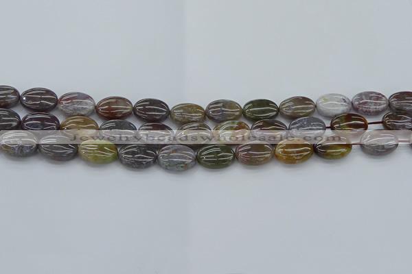 CAG9740 15.5 inches 10*14mm oval Indian agate beads wholesale