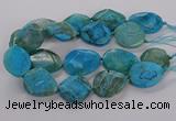 CAG9757 15.5 inches 30*35mm - 35*45mm faceted freeform agate beads