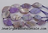 CAG9758 15.5 inches 30*35mm - 35*45mm faceted freeform agate beads