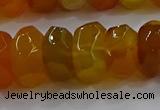 CAG9762 15.5 inches 8*16mm faceted rondelle agate gemstone beads