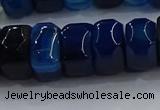 CAG9785 15.5 inches 8*16mm faceted rondelle agate gemstone beads